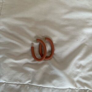 Artisan Terracotta Hoop Earrings